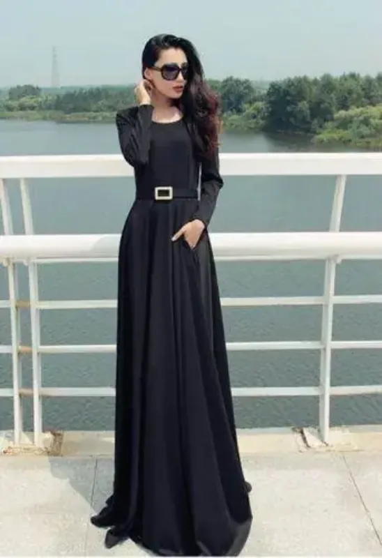 Picture of Radhe Designer White Georgette Kaftan Dress for Women - F10462