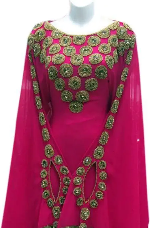 Picture of Radhe Designer White Georgette Kaftan Dress for Women - F1967