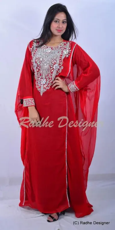 Picture of Radhe Designer Multicolor Georgette Kaftan Dress for Women - Y800