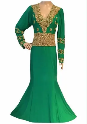 Picture of designer wear khaleeji thobe for arabian women's with u