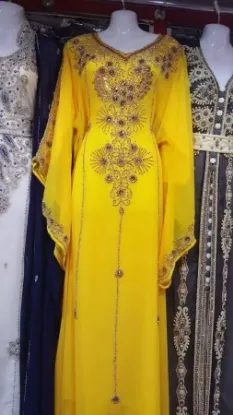 Picture of designer wear khaleeji thobe for saudi arabian ladies ,