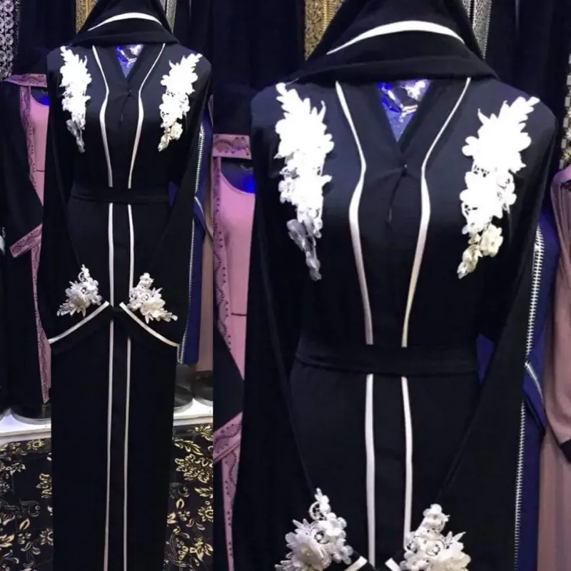 Picture of Radhe Designer White Georgette Kaftan Dress for Women - F2093