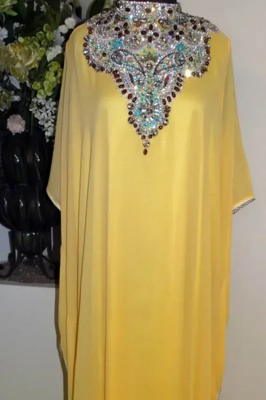 Picture of Radhe Designer Multicolor Georgette Kaftan Dress for Women - F10480