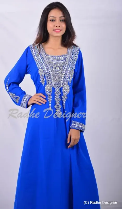 Picture of Radhe Designer Pink Cotton Kaftan Dress for Women - Y786