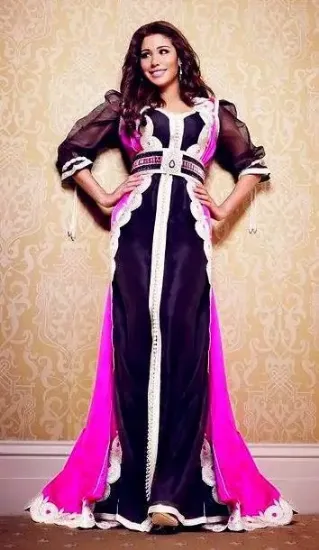 Picture of djellaba party wear with beautiful hand made embroidery