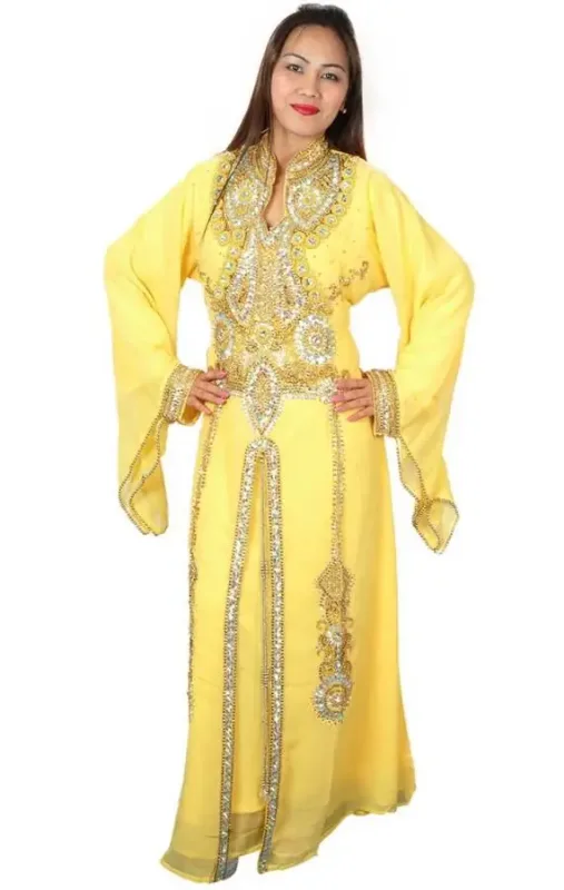 Picture of Radhe Designer Multicolor Georgette Kaftan Dress for Women - F6859