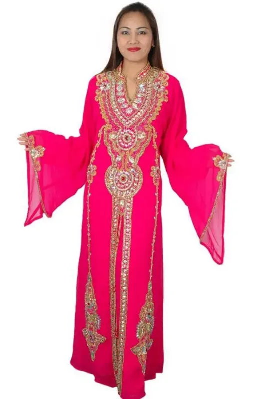 Picture of Radhe Designer Multicolor Georgette Kaftan Dress for Women - F6830