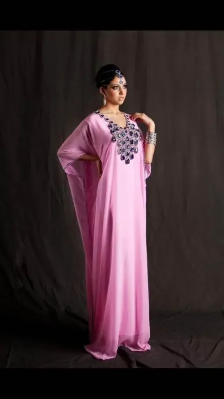 Picture of Radhe Designer Multicolor Georgette Kaftan Dress for Women - F6839