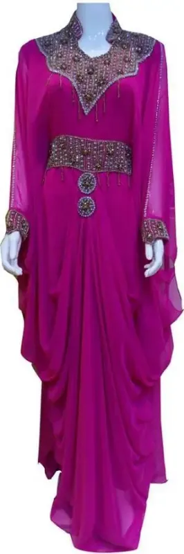Picture of Radhe Designer Pink Cotton Kaftan Dress for Women - F9258
