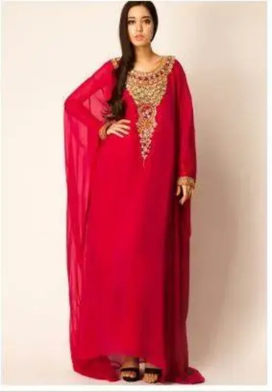 Picture of Radhe Designer Multicolor Georgette Kaftan Dress for Women - F6575