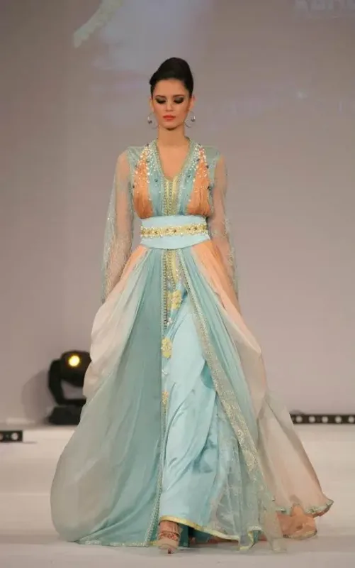 Picture of Radhe Designer Multicolor Georgette Kaftan Dress for Women - F6572