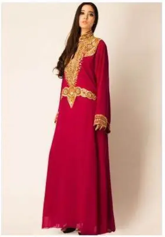 Picture of Radhe Designer Purple Georgette Kaftan Dress for Women - F6585