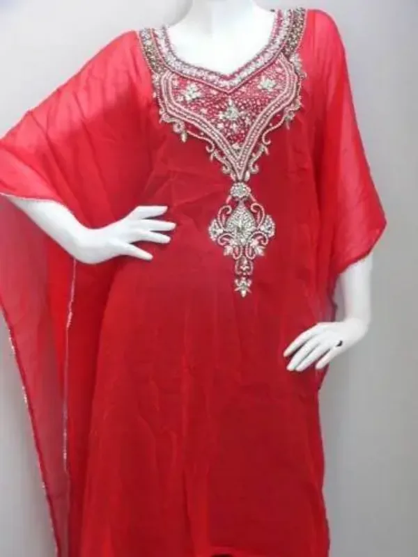 Picture of Radhe Designer Black Georgette Kaftan Dress for Women - F6593