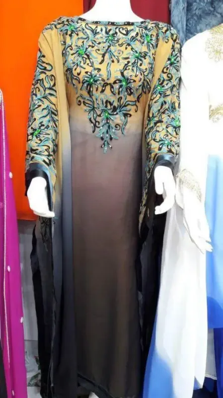 Picture of Radhe Designer Multicolor Georgette Kaftan Dress for Women - F6588