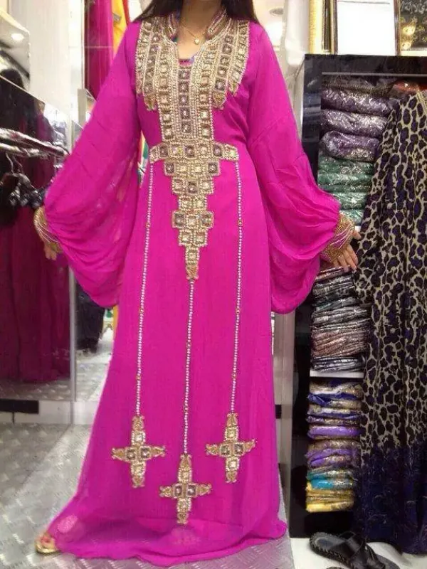 Picture of Radhe Designer Multicolor Georgette Kaftan Dress for Women - F6590