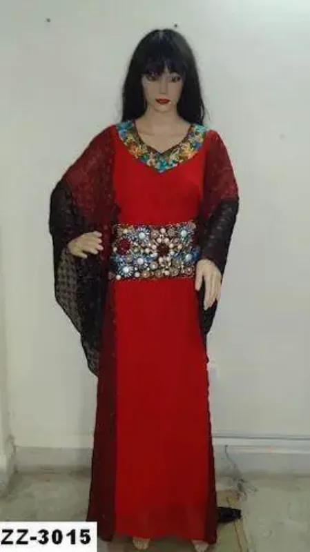 Picture of Radhe Designer Black Georgette Kaftan Dress for Women - F6594