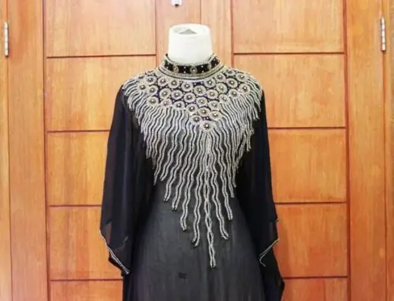 Picture of Radhe Designer White Georgette Kaftan Dress for Women - F6603