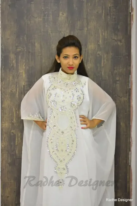 Picture of Radhe Designer Multicolor Georgette Kaftan Dress for Women - Y371