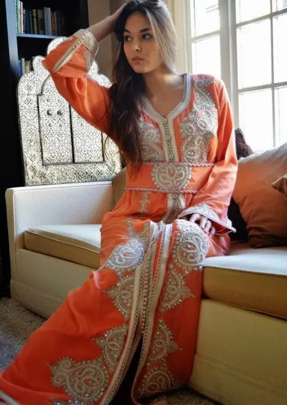 Picture of Radhe Designer Multicolor Georgette Kaftan Dress for Women - F10331