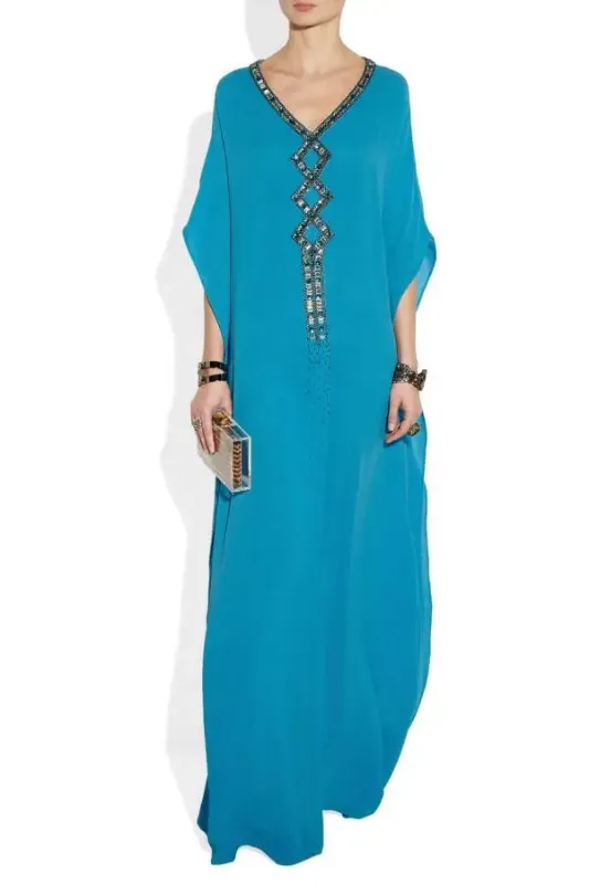 Picture of Radhe Designer Multicolor Georgette Kaftan Dress for Women - F6624