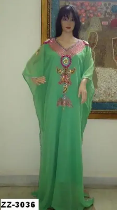 Picture of Radhe Designer Multicolor Georgette Kaftan Dress for Women - F6625