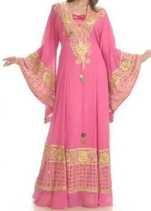 Picture of Radhe Designer Pink Cotton Kaftan Dress for Women - F6650