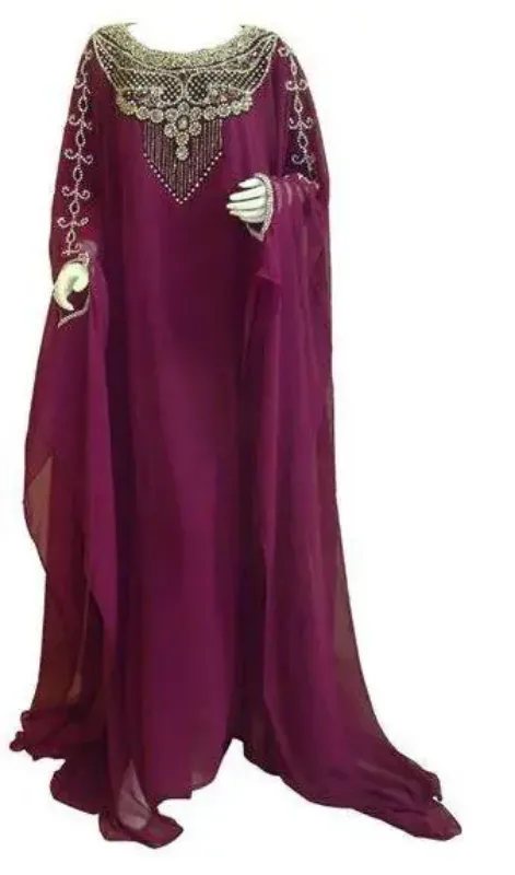 Picture of Radhe Designer White Georgette Kaftan Dress for Women - F6654