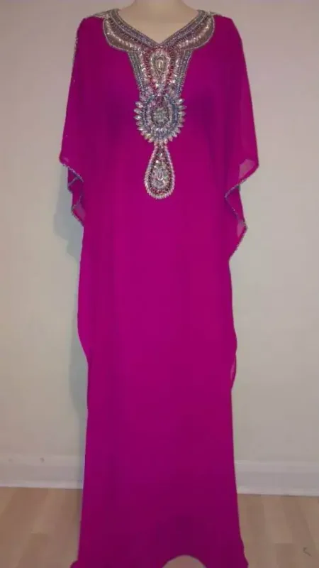 Picture of Radhe Designer Purple Georgette Kaftan Dress for Women - F6670