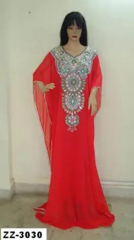 Picture of Radhe Designer Pink Cotton Kaftan Dress for Women - F6667