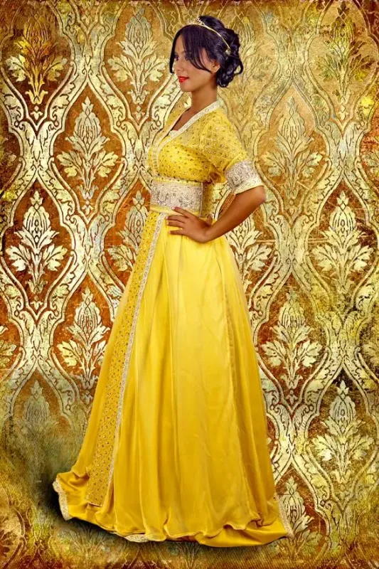 Picture of Radhe Designer Multicolor Georgette Kaftan Dress for Women - F10307
