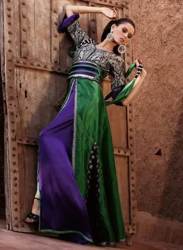 Picture of Radhe Designer Multicolor Georgette Kaftan Dress for Women - F10364