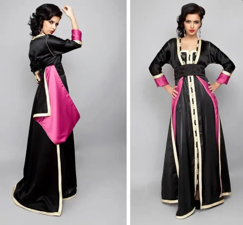 Picture of Radhe Designer Gold Georgette Kaftan Dress for Women - F6711