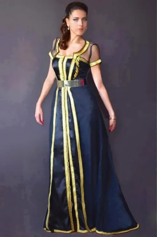 Picture of Radhe Designer Black Georgette Kaftan Dress for Women - F6713