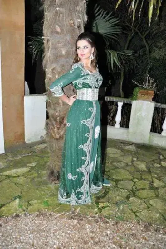 Picture of Gold Georgette Modest Dress for Women - Panelled Relaxed Fit Style