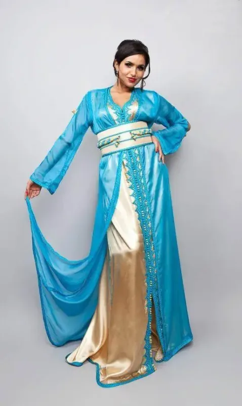 Picture of Radhe Designer Green Georgette Kaftan Dress for Women - F6709