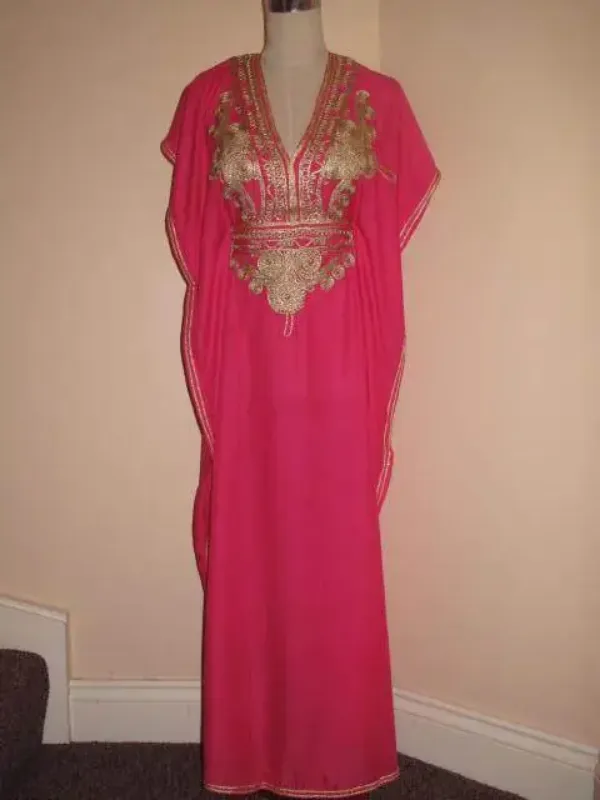 Picture of Radhe Designer Blue Silk Kaftan Dress for Women - F6729