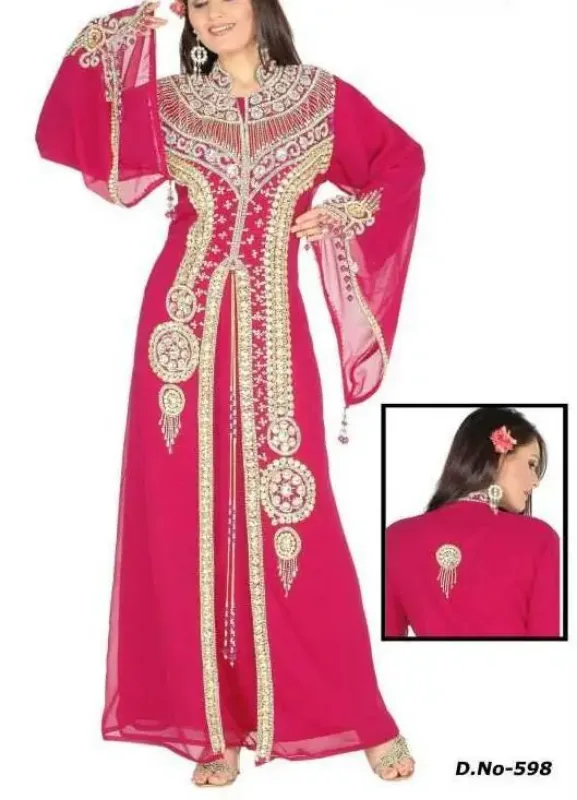 Picture of Radhe Designer Multicolor Georgette Kaftan Dress for Women - F6741