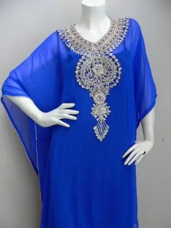 Picture of Radhe Designer Multicolor Georgette Kaftan Dress for Women - F6570
