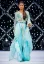 Picture of Multicolor Georgette Modest Dress for Women - Solid Classic Evening Style