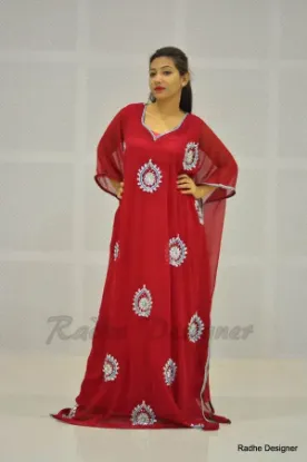 Picture of dubai arabian wedding gown modern georgette caftan ,aba