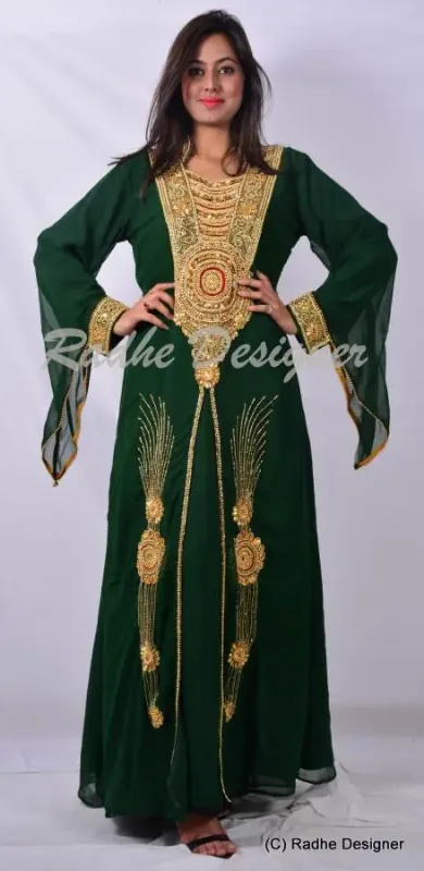 Picture of Radhe Designer Multicolor Georgette Kaftan Dress for Women - Y902