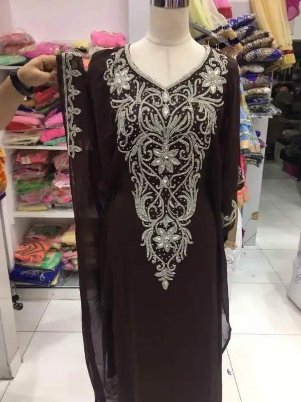Picture of Radhe Designer Multicolor Georgette Kaftan Dress for Women - F1703