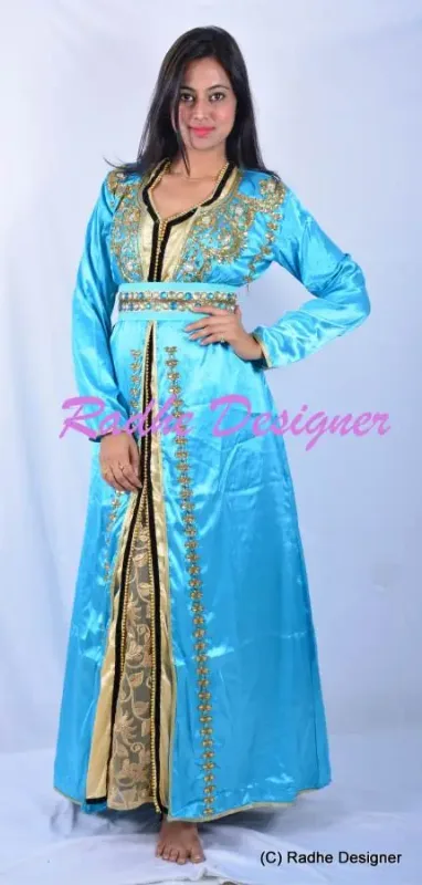 Picture of Radhe Designer Multicolor Georgette Kaftan Dress for Women - Y148