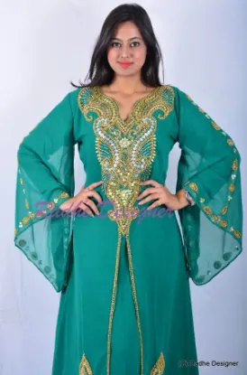 Picture of dubai caftan dress abaya jilbab  kheleeji sequins ar ,y