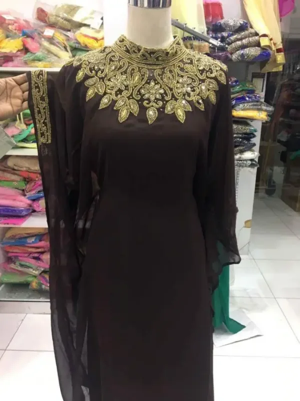 Picture of Radhe Designer Black Georgette Kaftan Dress for Women - F1647