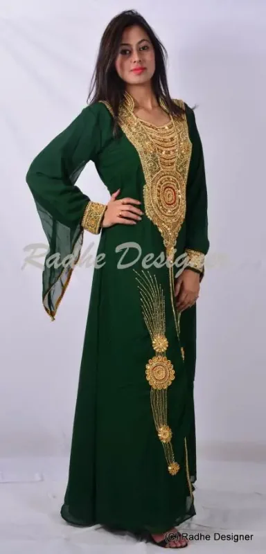 Picture of Radhe Designer Multicolor Georgette Kaftan Dress for Women - Y898