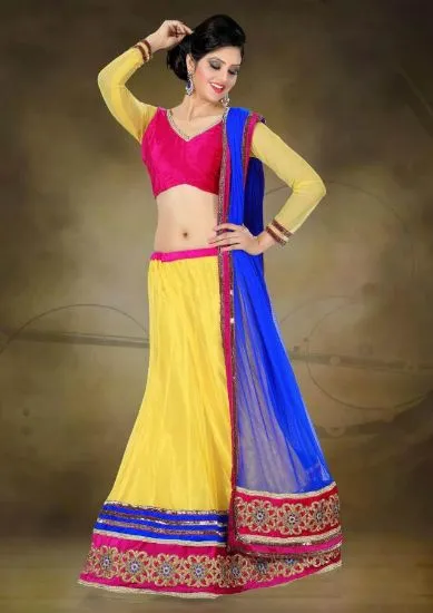 Picture of bollywood lehenga choli online shopping with beach dres