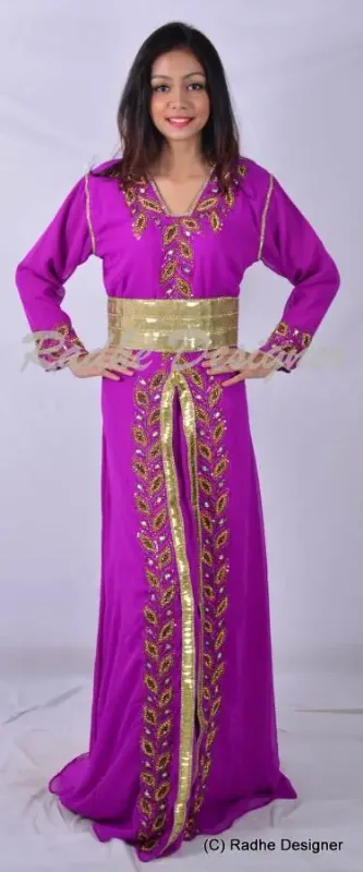 Picture of Radhe Designer Black Georgette Kaftan Dress for Women - Y904