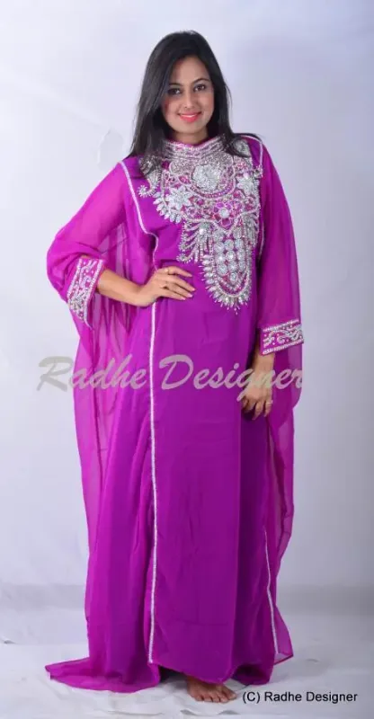 Picture of Radhe Designer Multicolor Georgette Kaftan Dress for Women - Y980