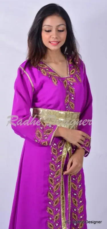 Picture of Radhe Designer Pink Cotton Kaftan Dress for Women - Y905